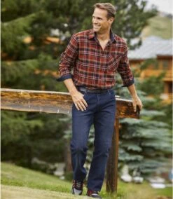 Men's Blue Stretch Regular Jeans