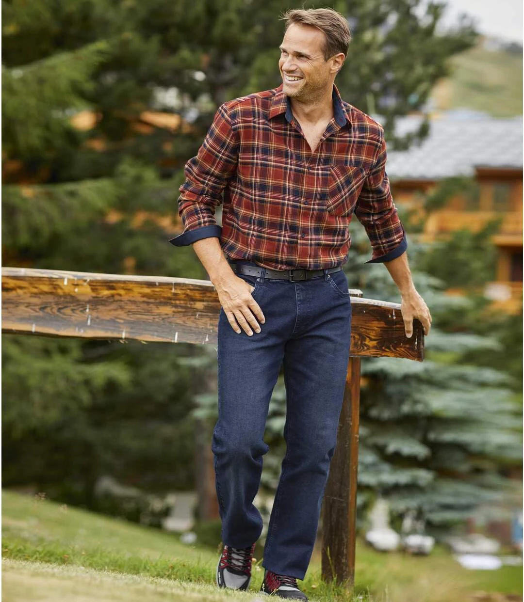 Men's Blue Stretch Regular Jeans 3 Men's Blue Stretch Regular Jeans