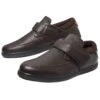 Men's Leather Hook-and-Loop Moccasins - Dark Brown -Featured Men'S Clothing Stores 00db84fb1a8ea23b611cf9a39e702b27