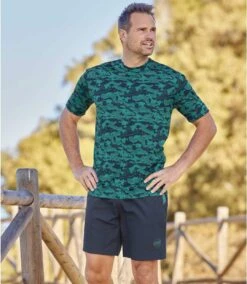 Pack Of 2 Men's Summer Shorts - Green Navy -Featured Men'S Clothing Stores 02c6e93bd68d7c3815b1d8ecf20dd315
