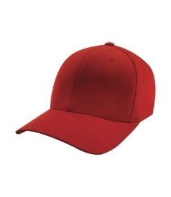 Yupoong Mens Flexfit Fitted Baseball Cap (Red)