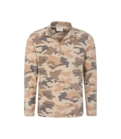 Mountain Warehouse Mens Camber II Camo Half Zip Fleece Top (Beige) -Featured Men'S Clothing Stores 03D838E28DDC5E66A28053DC65E9DBB6C9F09EE02EBAC259929395101803A283