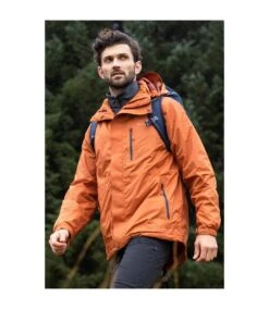 Mountain Warehouse Mens Bracken Extreme 3 In 1 Waterproof Jacket (Orange)