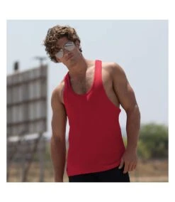 Skinnifit Mens Plain Sleeveless Muscle Vest (Bright Red) -Featured Men'S Clothing Stores 0825988271F1007B734DF3DC99ED0A6DED12DFBE68802DDD0489C2E107E74BB1
