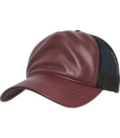 Flexfit By Yupoong Mens Trucker Cap (Maroon/Black)