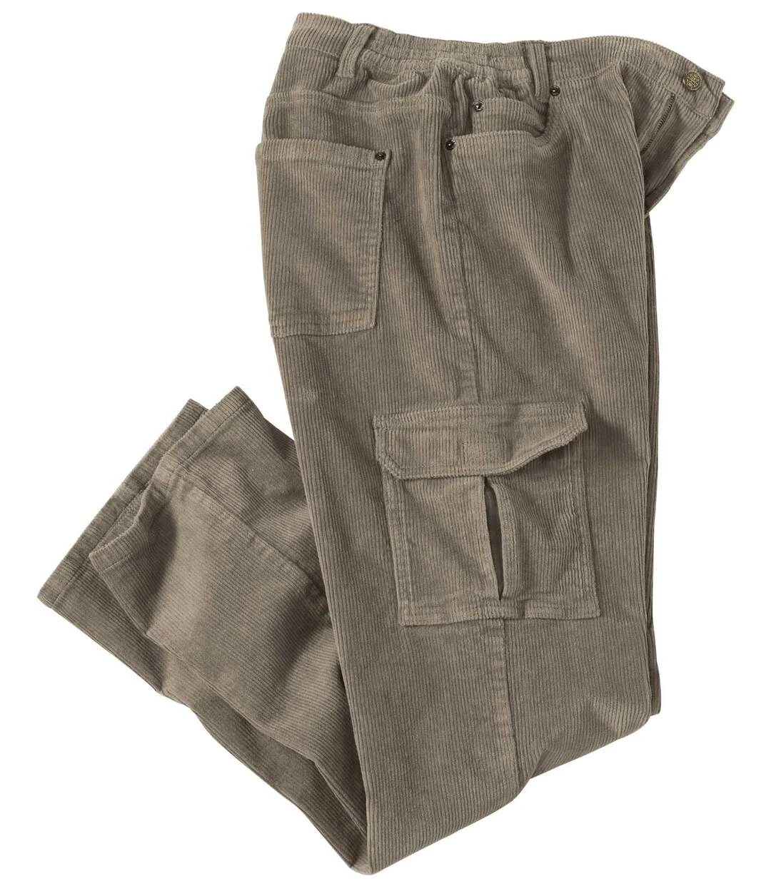 Men's Taupe Corduroy Cargo Pants 4 Men's Taupe Corduroy Cargo Pants - Image 2