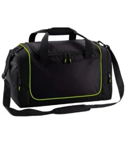 Quadra Teamwear Locker Duffel Bag (30 Liters) (Black/Lime Green) (One Size)
