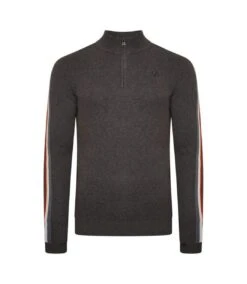 Dare 2B Mens Dutiful II Stripe Marl Half Zip Sweatshirt (Charcoal Grey)