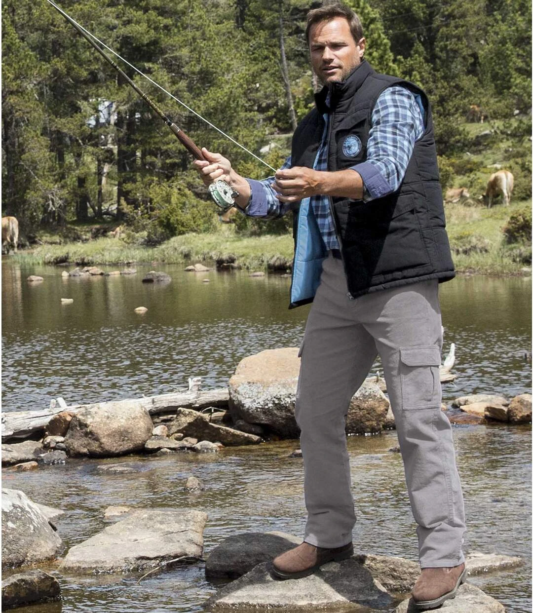 Men's Grey Stretch Corduroy Pants 6 Men's Grey Stretch Corduroy Pants - Image 4