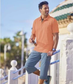 Men's Blue Stretchy Cropped Cargo Pants - Elasticated Waist -Featured Men'S Clothing Stores 0b321c1f940eea90f90834fe2754bea2