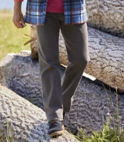 Men's Grey Stretch Comfort Jeans