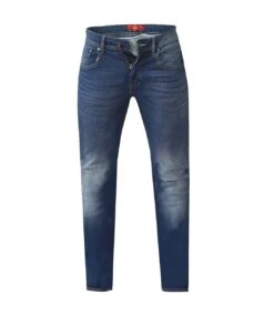Duke Mens Ambrose King Size Tapered Fit Stretch Jeans (Vintage Blue)
