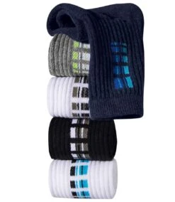 Pack Of 5 Pairs Of Sports Socks - Navy Grey White Black