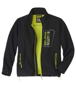 Men's Microfleece-Lined Softshell Jacket - Black Lime Green 11 Men's Microfleece-Lined Softshell Jacket - Black Lime Green -Featured Men'S Clothing Stores 112fac923be51172bae1df828d65f0c4