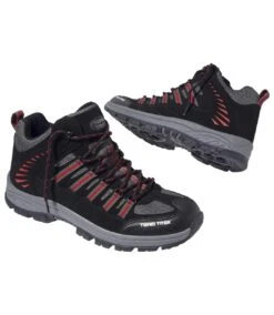 Men's Black And Grey Team Trek® Walking Shoes