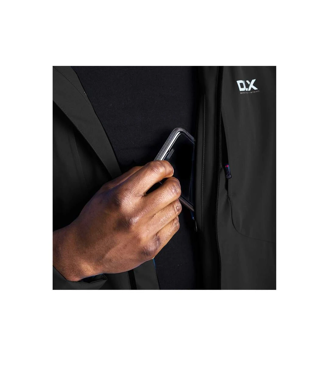 Trespass Mens Kumar Waterproof DLX Jacket (Black) 5 Trespass Mens Kumar Waterproof DLX Jacket (Black) - Image 3