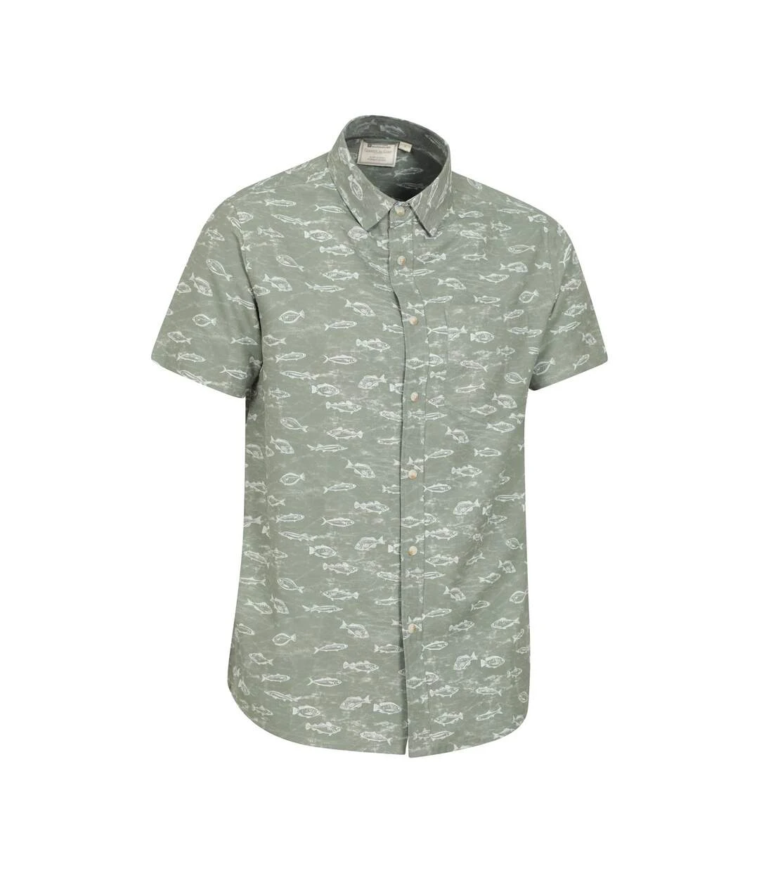 Mountain Warehouse Mens Fish Easy-Care Shirt (Green) 6 Mountain Warehouse Mens Fish Easy-Care Shirt (Green) - Image 4