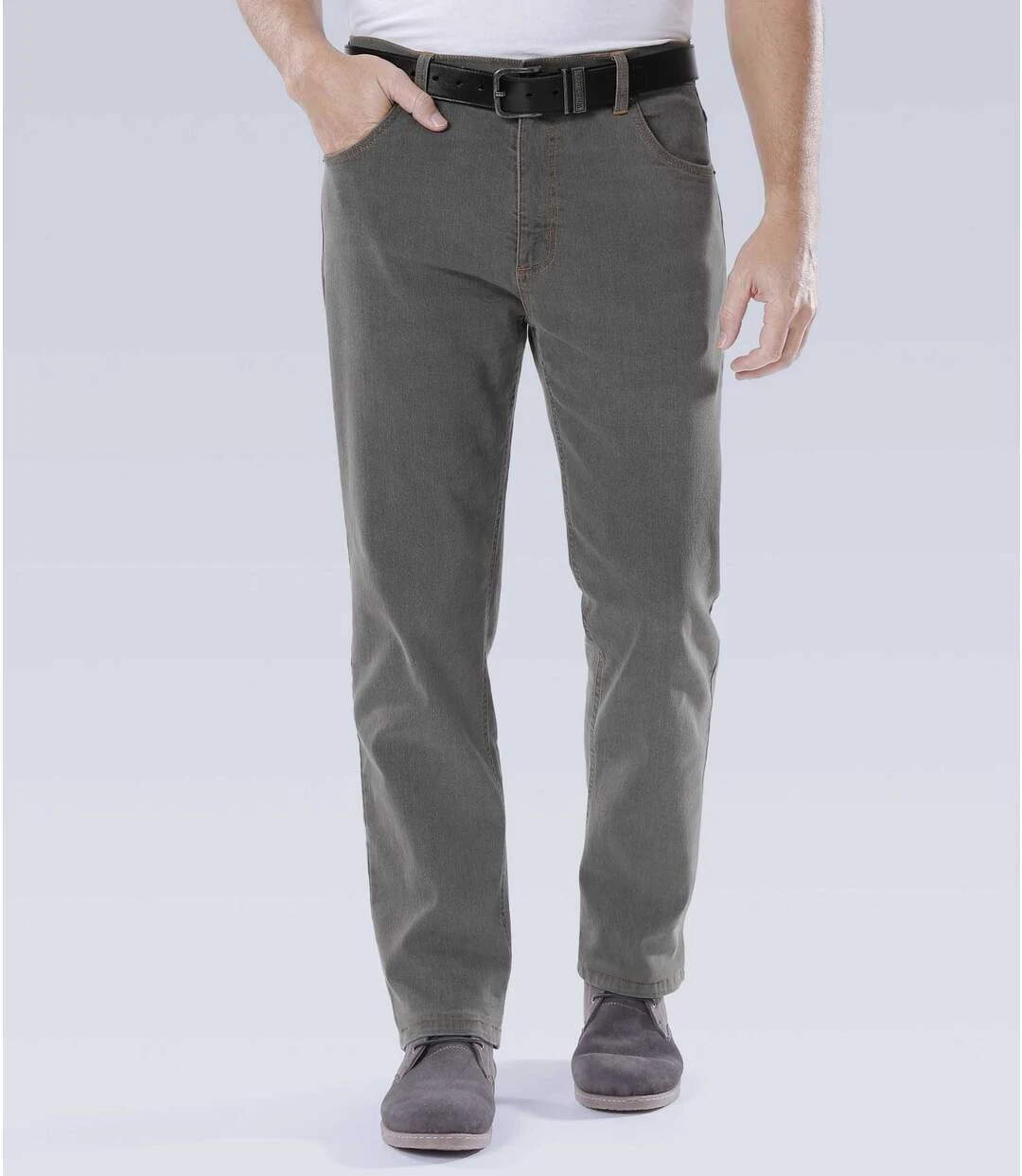 Pack Of 2 Men's Regular Stretch Jeans - Grey Blue 9 Pack Of 2 Men's Regular Stretch Jeans - Grey Blue - Image 7