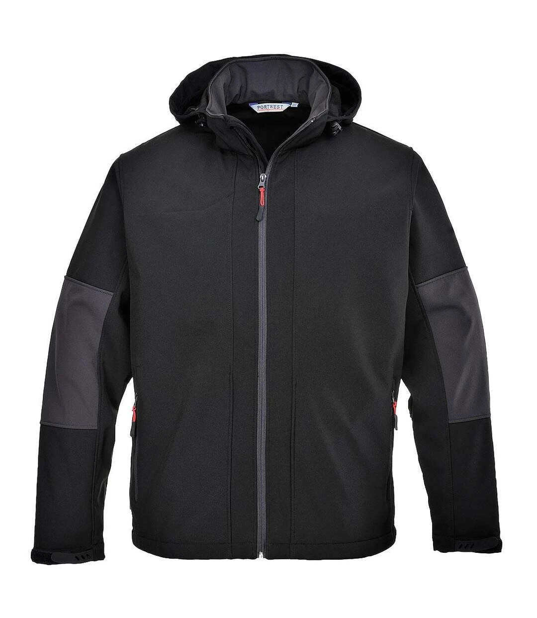 Portwest Mens Hooded Soft Shell Jacket (Black) 3 Portwest Mens Hooded Soft Shell Jacket (Black)