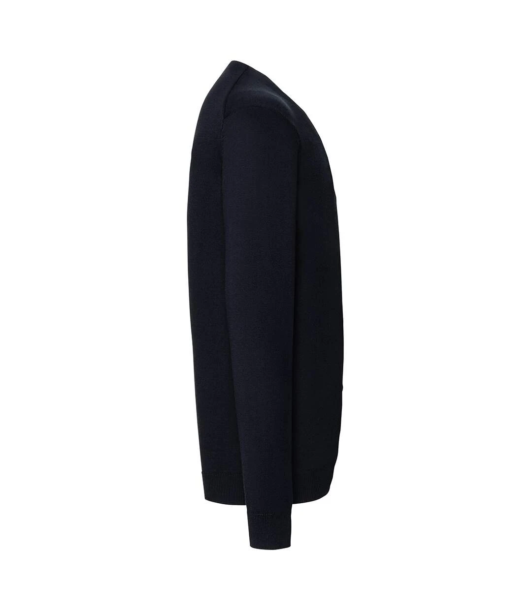 Russell Collection Mens V-neck Knitted Cardigan (French Navy) 5 Russell Collection Mens V-neck Knitted Cardigan (French Navy) - Image 3