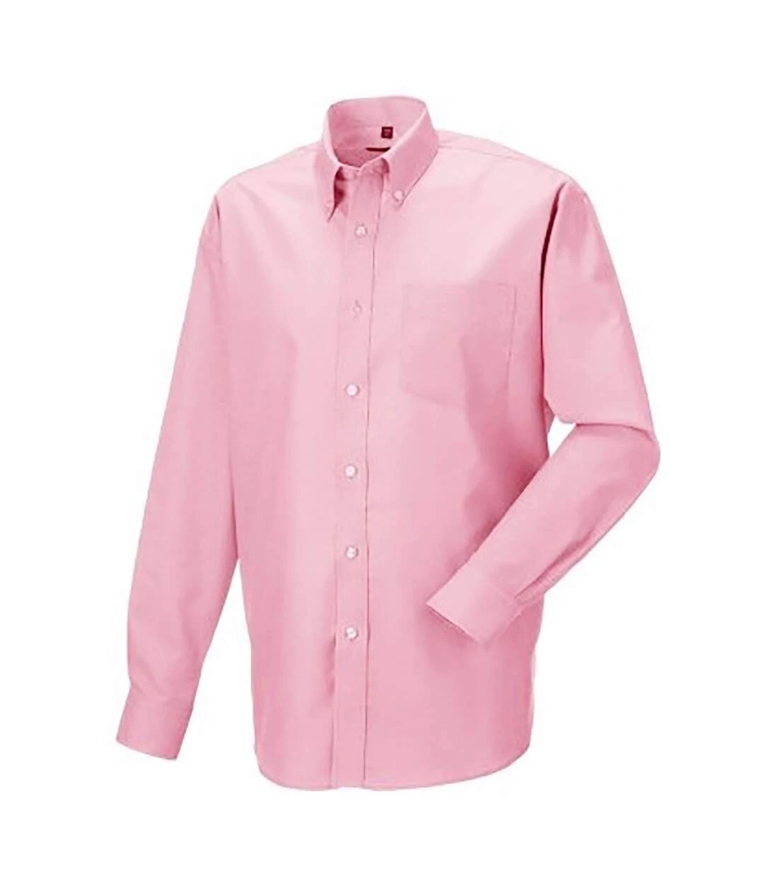 Russell Collection Mens Long Sleeve Easy Care Oxford Shirt (Classic Pink) 4 Russell Collection Mens Long Sleeve Easy Care Oxford Shirt (Classic Pink) - Image 2