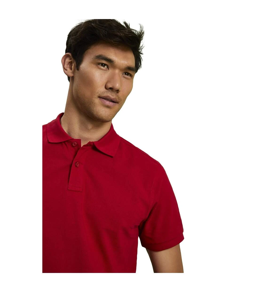 Asquith & Fox Mens Plain Short Sleeve Polo Shirt (Cherry Red) 5 Asquith & Fox Mens Plain Short Sleeve Polo Shirt (Cherry Red) - Image 3