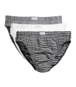 Fruit Of The Loom Mens Classic Slip Briefs (Pack Of 3) (Black/White Stripe)