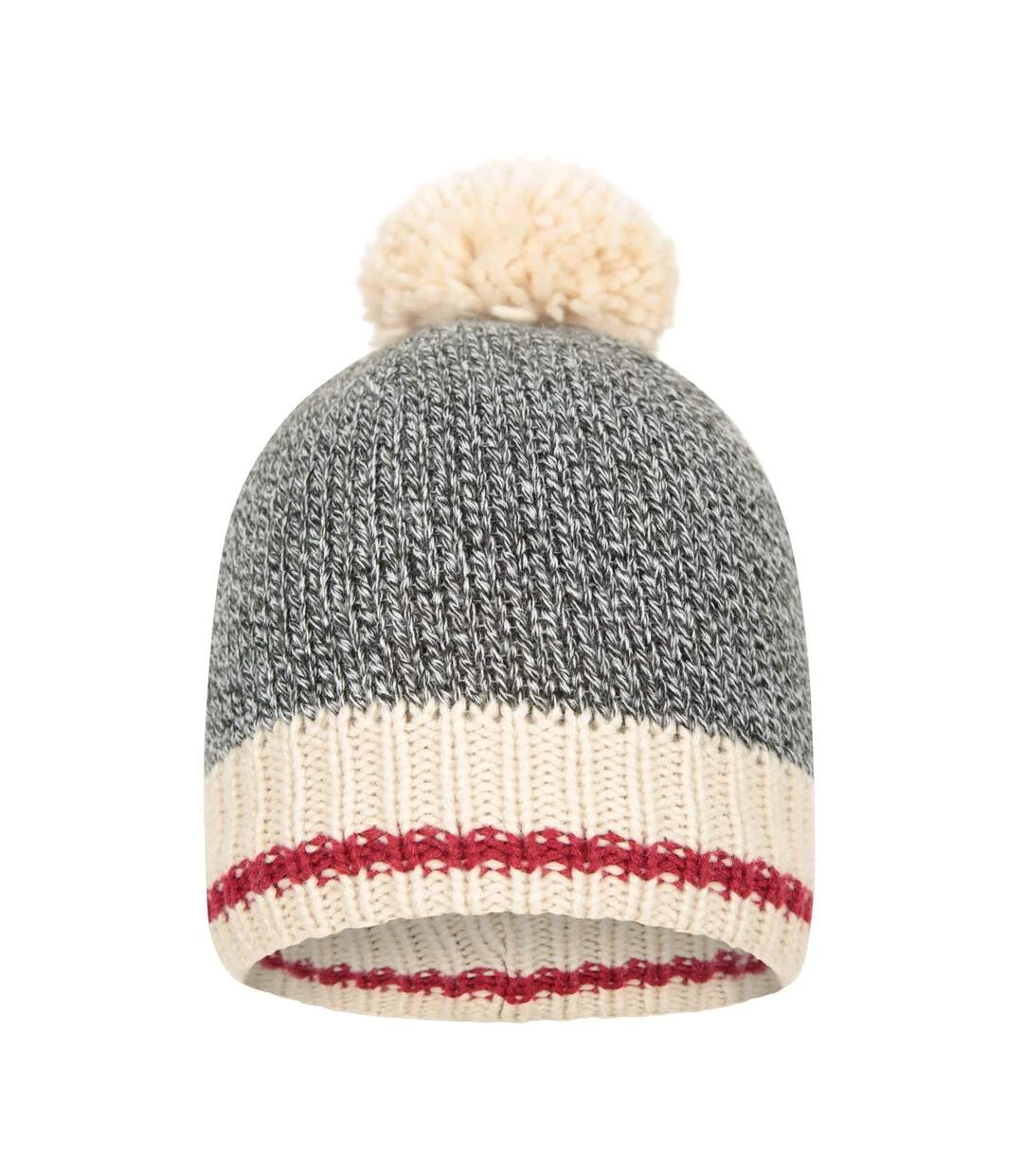 Mountain Warehouse Mens Whistler Pom Pom Beanie (Gray) 3 Mountain Warehouse Mens Whistler Pom Pom Beanie (Gray)