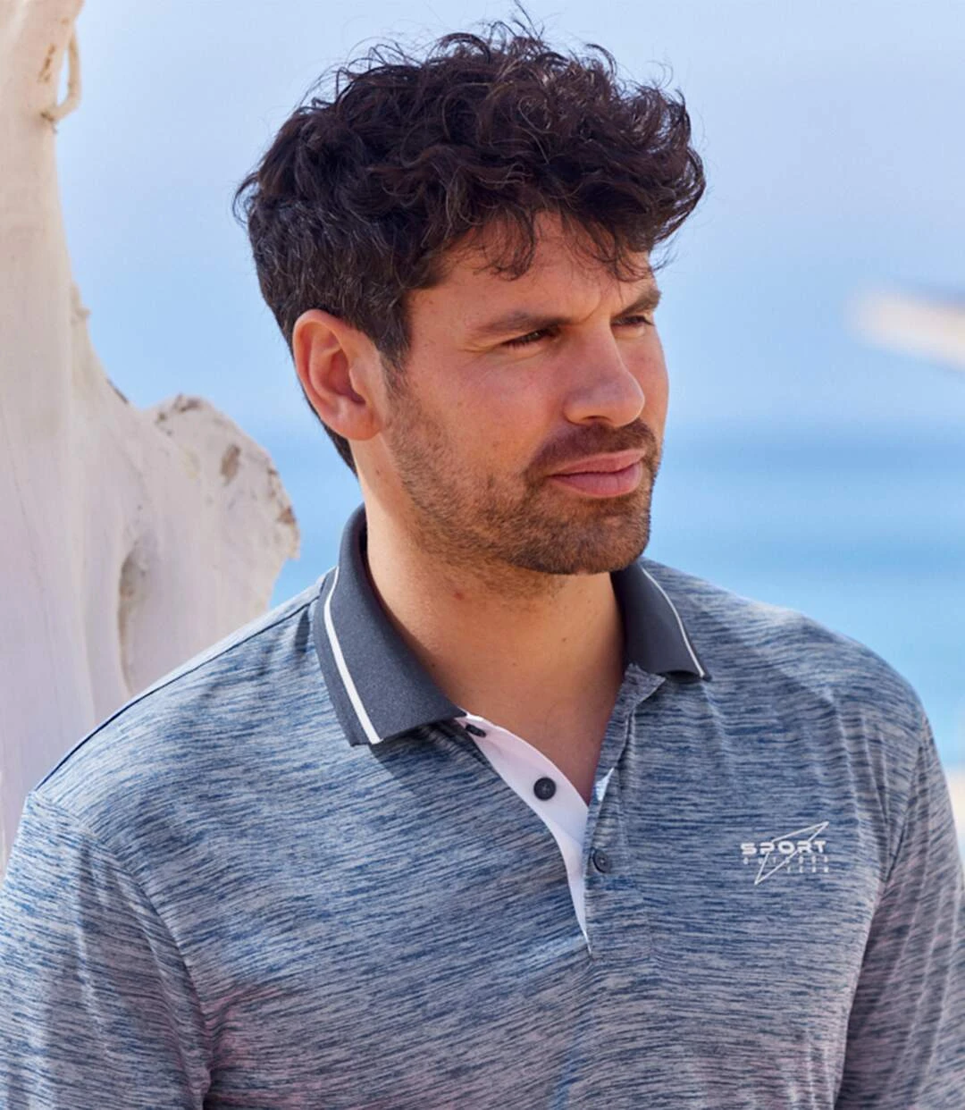 Pack Of 3 Men's Summer Polo Shirts - Green Coral Blue 5 Pack Of 3 Men's Summer Polo Shirts - Green Coral Blue - Image 3