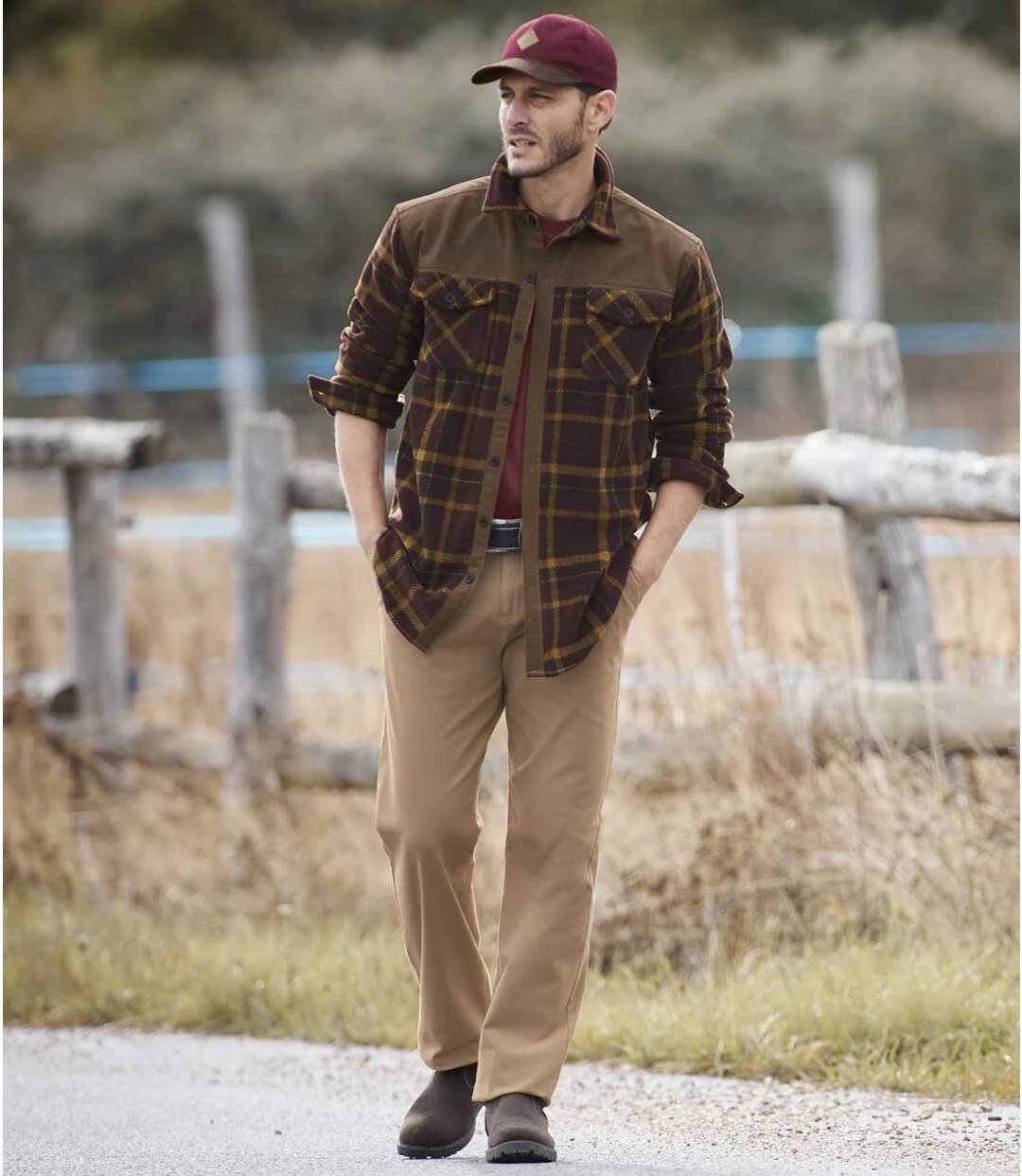 Men's Beige Stretch Chinos 4 Men's Beige Stretch Chinos - Image 2