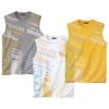 Pack Of 3 Men's Sporty Tank Tops - Grey White Yellow