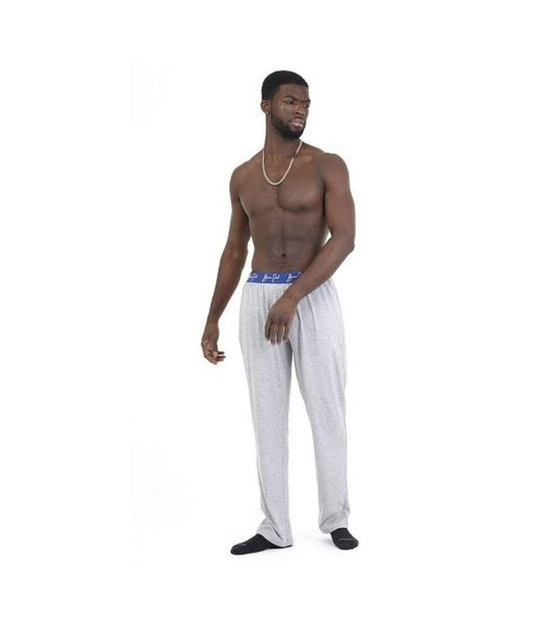 Brave Soul Mens Contrast Lounge Pants (Grey/Royal) 3 Brave Soul Mens Contrast Lounge Pants (Grey/Royal)