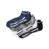 Pack Of 4 Men's Sporty Sneaker Socks - White Blue Grey Black