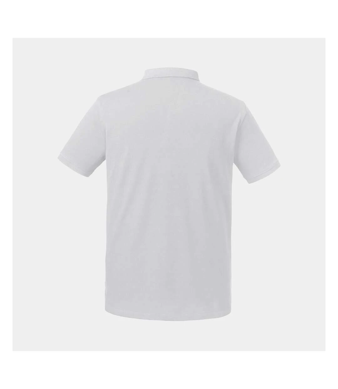 Russell Mens Pure Organic Polo (White) 4 Russell Mens Pure Organic Polo (White) - Image 2