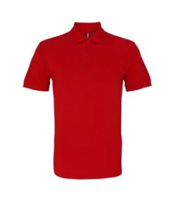 Asquith & Fox Mens Plain Short Sleeve Polo Shirt (Cherry Red)