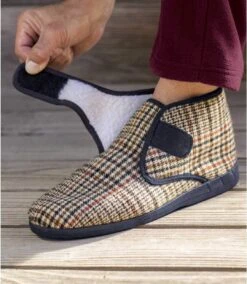 Men's Checked Boot Slippers - Sherpa-lined 7 Men's Checked Boot Slippers - Sherpa-lined -Featured Men'S Clothing Stores 24cfd1ee7de7864929d4140f41120d0d