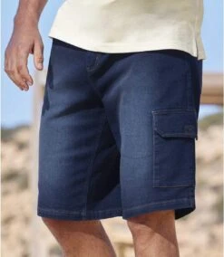 Pack Of 2 Men's Stretch Denim Cargo Shorts - Faded Light And Dark Blue 7 Pack Of 2 Men's Stretch Denim Cargo Shorts - Faded Light And Dark Blue -Featured Men'S Clothing Stores 25c09862165b77e7f7ec09b598cb00cc