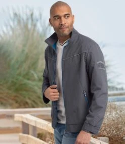 Men's Water-Repellent Windbreaker Jacket - Full-Zip -Featured Men'S Clothing Stores 27899d82fecacd24c95930e4d2a3f915