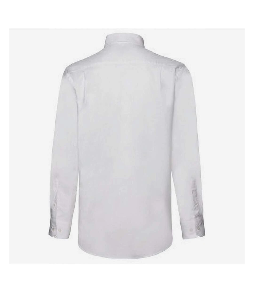 Fruit Of The Loom Mens Long Sleeve Oxford Shirt (White) 4 Fruit Of The Loom Mens Long Sleeve Oxford Shirt (White) - Image 2