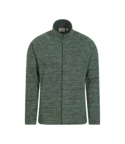 Mountain Warehouse Mens Snowdon II Full Zip Fleece Jacket (Green)