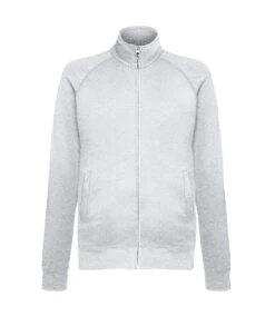 Fruit Of The Loom Mens Lightweight Full Zip Sweatshirt Jacket (Heather Grey)