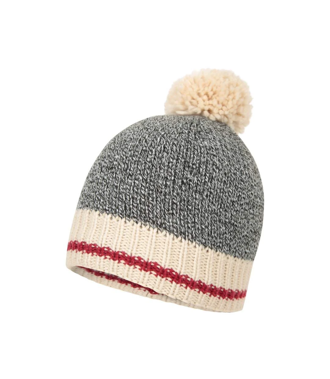 Mountain Warehouse Mens Whistler Pom Pom Beanie (Gray) 5 Mountain Warehouse Mens Whistler Pom Pom Beanie (Gray) - Image 3