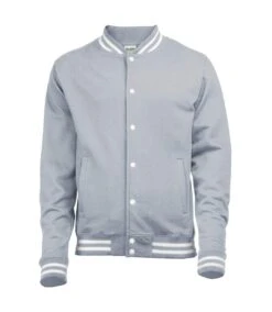Awdis Mens College Jacket (Heather Grey)