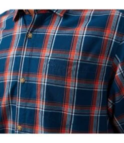 Craghoppers Mens Rafie Checked Shirt (Poseidon Blue/Orange) -Featured Men'S Clothing Stores 3007C64E95F21CDB6BF41F39535669D5E9C07CEA4B8A54ABE85E34CD7CFE20A5
