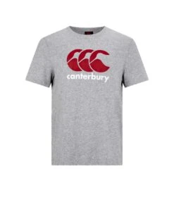 Canterbury Mens Logo T-Shirt (Gray/Red/White)