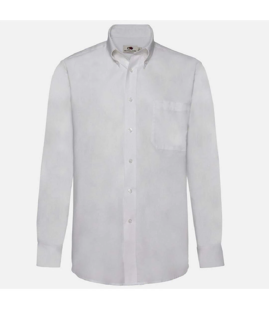 Fruit Of The Loom Mens Long Sleeve Oxford Shirt (White) 3 Fruit Of The Loom Mens Long Sleeve Oxford Shirt (White)