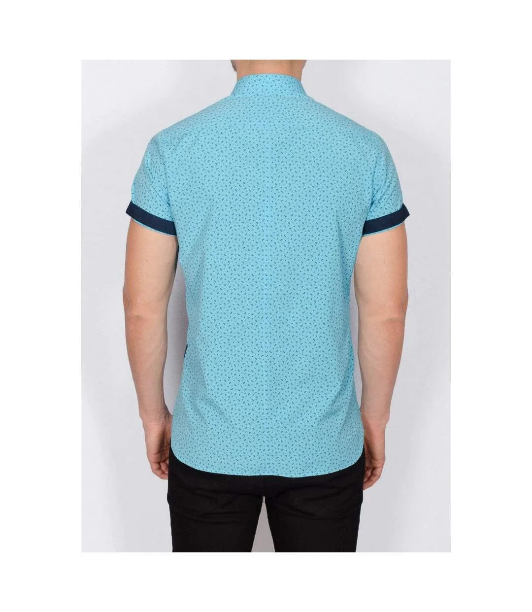 Bewley & Ritch Mens Blanca Short-Sleeved Shirt (Turquoise) 4 Bewley & Ritch Mens Blanca Short-Sleeved Shirt (Turquoise) - Image 2