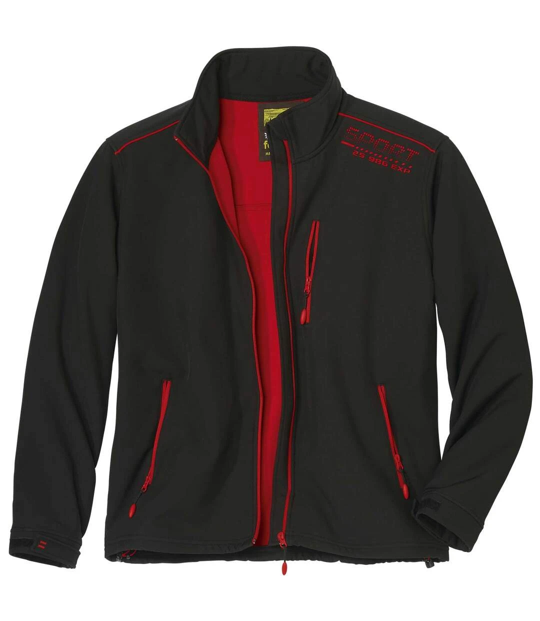 Men's Microfleece-Lined Softshell Jacket - Black 7 Men's Microfleece-Lined Softshell Jacket - Black - Image 5