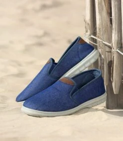 Men's Blue Elasticated Denim Loafers -Featured Men'S Clothing Stores 35f3db6b69f029290fd01912ded088ce