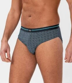 Pack Of 3 Men's Cotton Briefs - Navy Turquoise -Featured Men'S Clothing Stores 36f54dee07bb1cae7bb7e6b3ada695f1